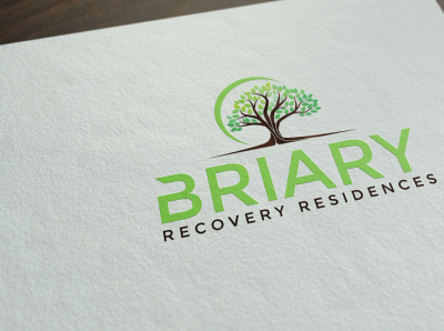 Briary Recovery Residences branding design flat logo minimal typography