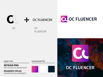 Oc Fluencer Logo Template branding logo motion graphics ui