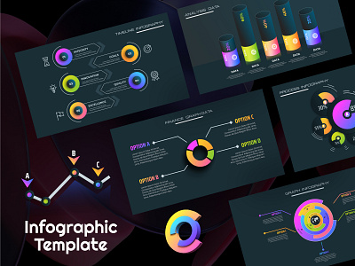 Neon Glass Morphism Modern Infographic