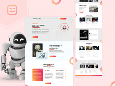 Worldscape - Website Layout 🤖 ai website design robot web ui robot website robot website design ui web ui web ui design website ui website ui design worldscape web ui worldscape web ui design