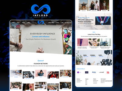 INFLOSO infulancer Marketing - Website Template 🌊 infloso marketing infoloso web template marketing template marketing web template marketing website template web layout web ui web ui design web ui template