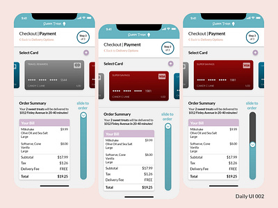 Credit Card Checkout with Slide