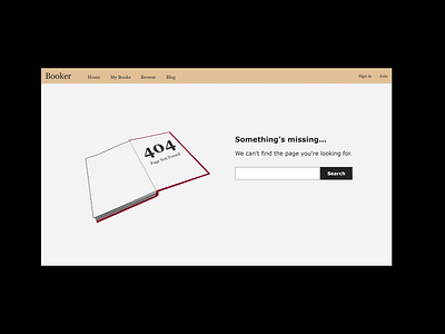 Book 404 Page dailyui dailyui 008 flat web