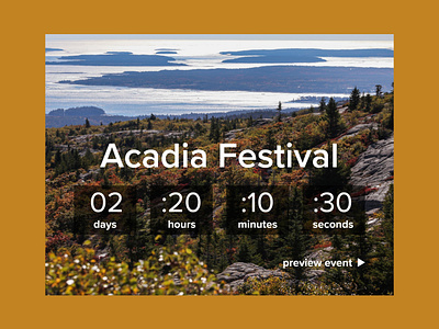 Festival Countdown daily ui 014 dailyui event minimal timer