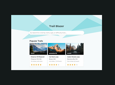 Trail Search daily ui 022 dailyui hiking nature recommendations