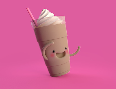 Maya 3d baskin robbins branding c4d character cinema4d design ice cream milkshake