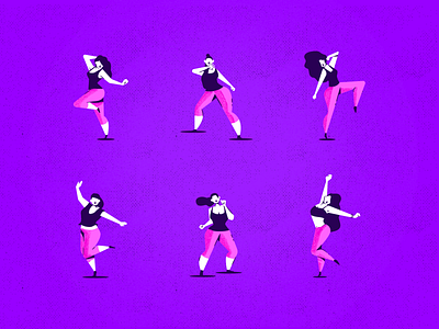 Character Collections / Danza Latina abstract character dance design halftone illustration ilustration texture vector