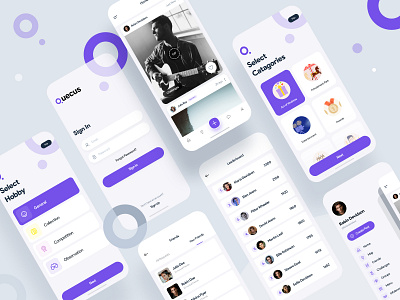 Quecus Social App Design