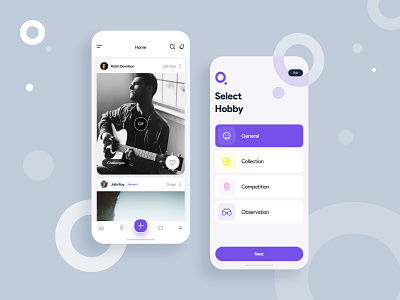 Quecus Social App Design