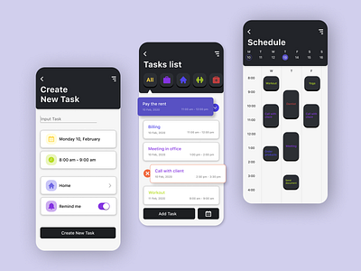 To Do List - Mobile Application application figma planner productivity schedule tasks time management todo todo app todolist uidesign uiux uxdesign