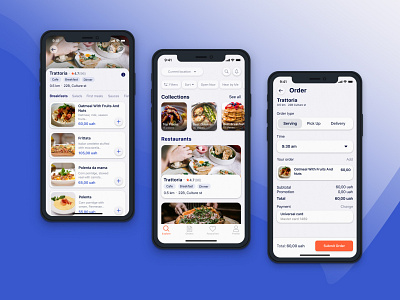 Food pre-ordering app application design figma food food app ios order ui uiux ux