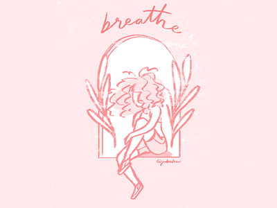 Breathe breathe brush digital drawing drawing girl girl power hand drawing illustration photoshop sketch