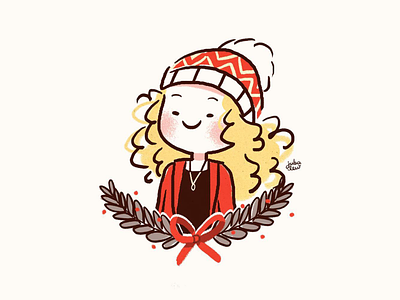 A Christmas Carol cartoon character christmas christmas carol comic curly digital art digital painting feliz natal girl illustration jubalew merry christmas natal red