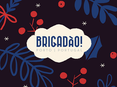 Christmas Pattern | Brigadão blue cherry christmas digital art digital painting illustration pattern pattern design
