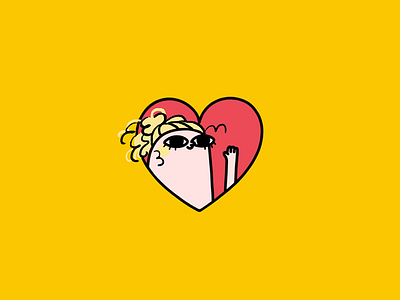 I'm back design heart icon jubalew yellow