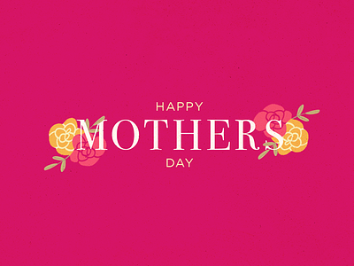 Happy Mothers Day lettering flowers mother mothers day pink spring type