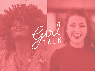 Girl Talk adobe illustrator branding girl power girl talk graphic design identity lettering logo design pink