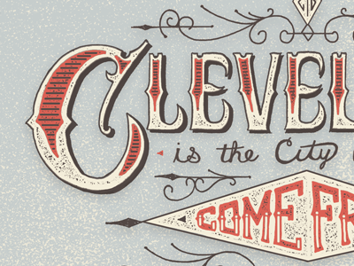 Cleveland is the city... city cleveland hand drawn lettering lyrics type typography vintage