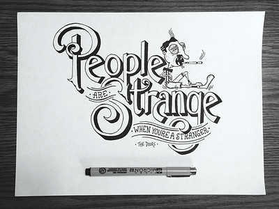 People are Strange illustration lettering people type typography
