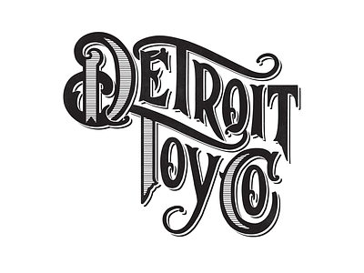 Logo detroit lettering logo toy vintage