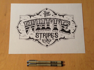 The White Stripes illustration lettering stripes type typography white