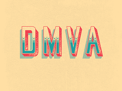 DMVA lettering texture type typography