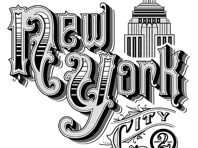 NYC lettering new york new york city type typography