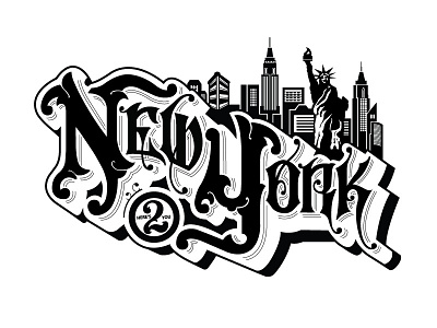 NY illustration lettering new york type typography