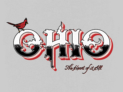 Ohio lettering ohio type typography vector