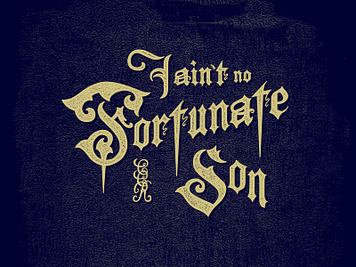 Fortunate Son ccr fortunate illustration lettering type typography