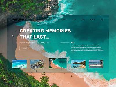 Travel agency Homepage concept