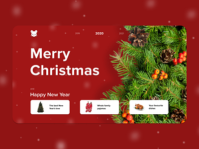 Christmas and New Year concept 2020 celebration christmas design dribbble figma holidays homepage interface new year tree ui ui design uiux ux ux design webdesign website