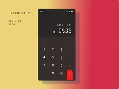 Calculator #4 Daily UI