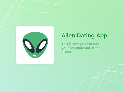 App Icon #5 Daily UI alien app app icon daily ui dating dating app design green icon logo ui ux
