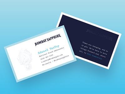 Bombay Business Cards — Variant 6 branding businesscard clean clever corporate identity gin minimalism minimalist print simple typography