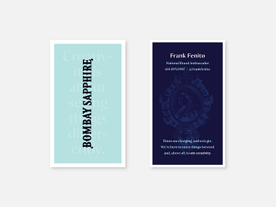 Bombay Sapphire Business Cards — Variant 2