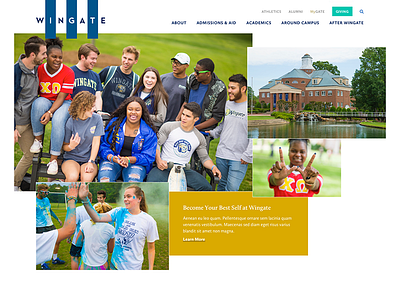 University Homepage collage college higher ed higher education homepage school university website