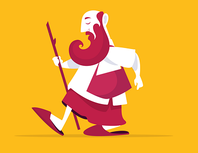 Sadhu branding design illustration