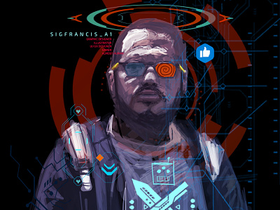 CyberFran 2020 concept art cyberpunk illustration