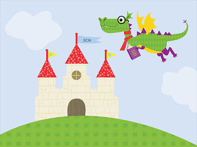 If You Give a Dragon a Donut castle dragon illustration