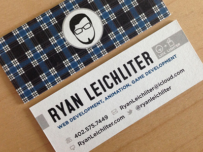 Ryan's Business Cards business cards illustration plaid