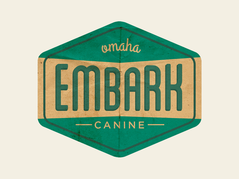 Embark Logo dog training logo vintage