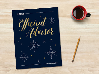 Newsletter Cover Art illustration magazine newsletter snowflakes