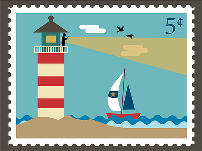 Lighthouse Stamp