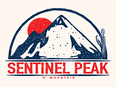 Sentinel Peak arizona graphic design illustration mountain tourist