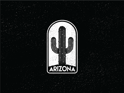 AZ arizona badge cactus nature saguaro