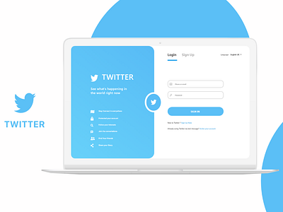 Twitter Simple Login Page
