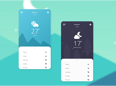 Weather App Design adobexd android application ui concept design design app designer ios ui weather weather app