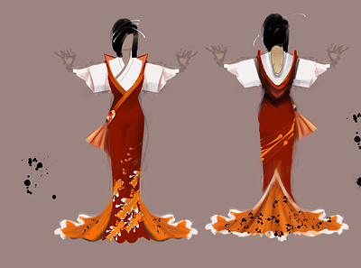 Koi Dress costume costume design design illustration luxury opera theatre