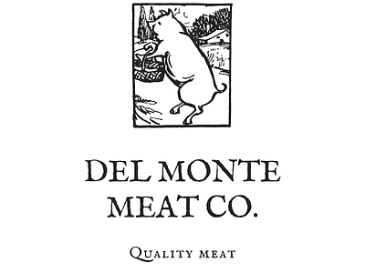 "Del Monte Meat" Client Logo Design branding butcher classic client work flat graphicdesign illustration logo logo design logodesign logos luxury brand luxury design luxury logo meat pig